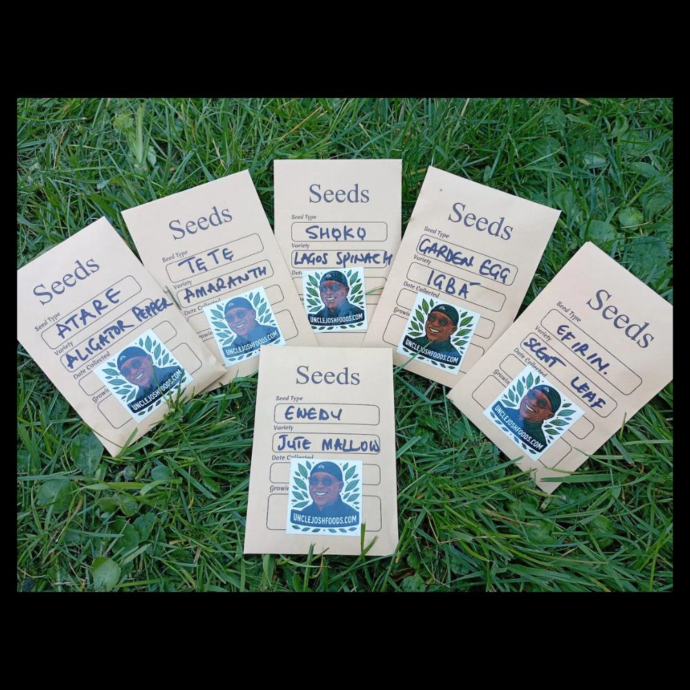 neww 8 African Vegetable Seeds: Efirin, Ewedu, Shoko, Tete, Waterleaf, Okro, Rodo, Garden Egg - Image 1